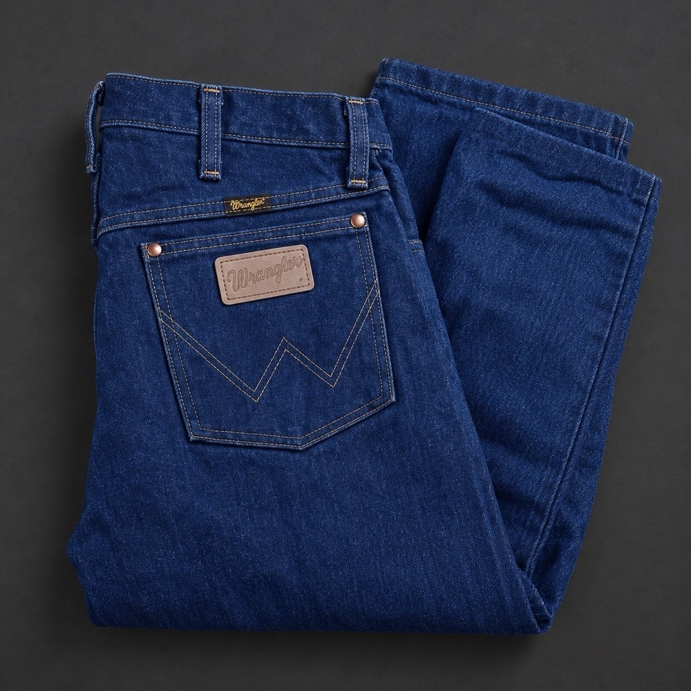 Vintage Wrangler Cowboy Cut Jeans Mens 32x32 Blue Rigid Denim 13MWZ USA Made